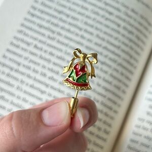 Christmas bell pin